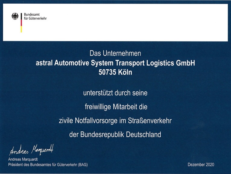 Astral Automotive System Transport Logistics Gmbh